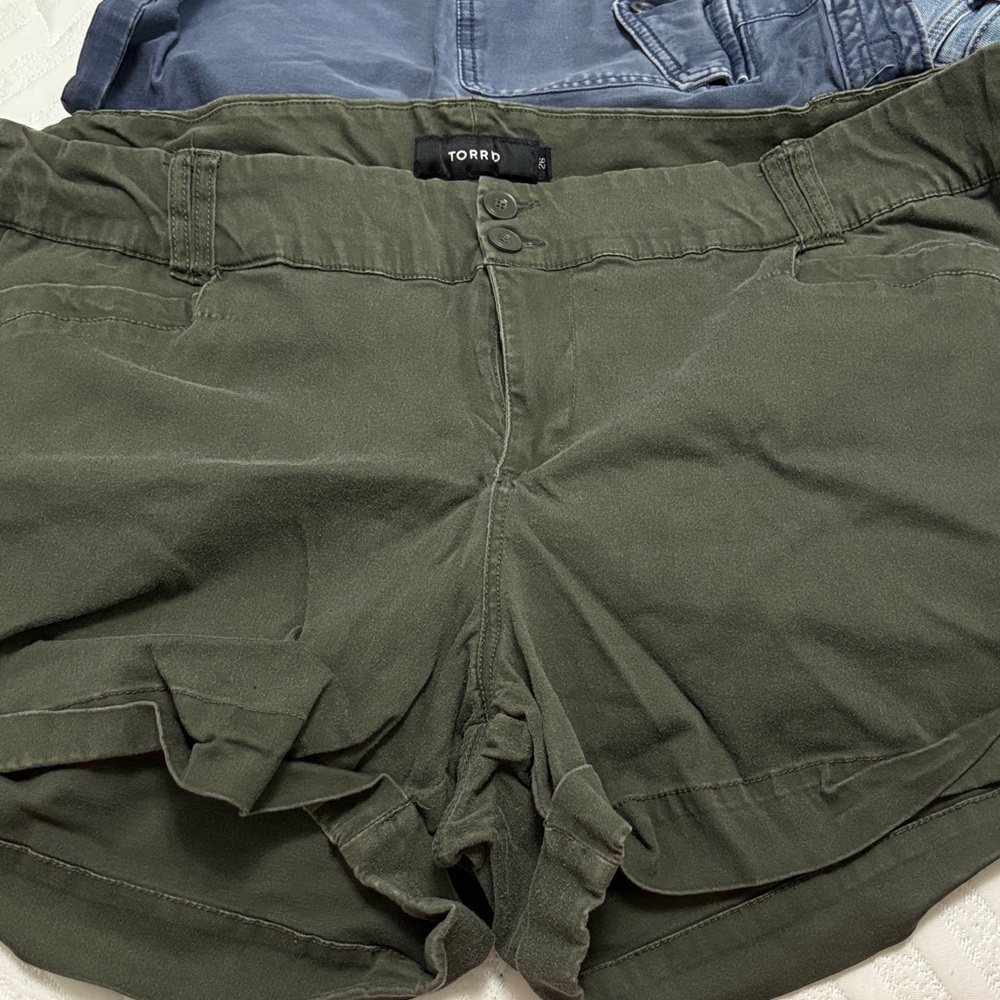 Torrid Dark Green Cargo Shorts